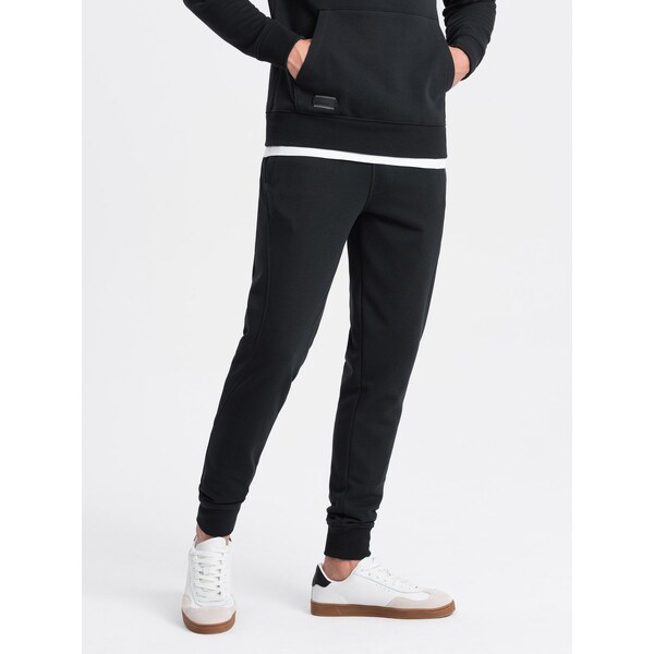 Ombre BASIC mens cotton sweatpants joggers - black 57779833