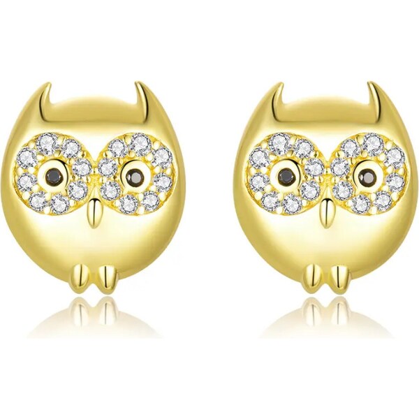 Olivie Strieborné náušnice SOVA GOLD 9182 59624868