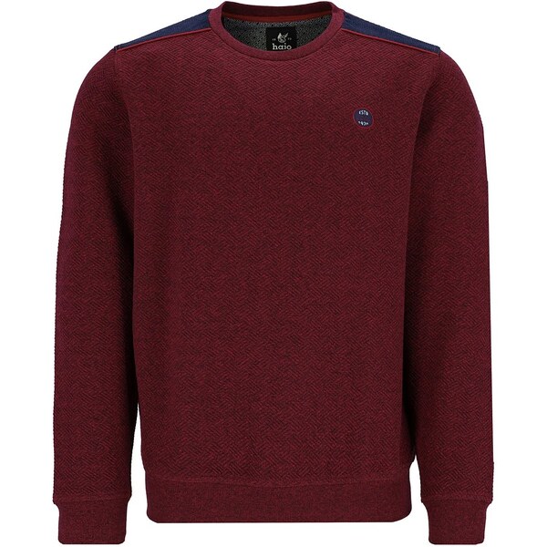 Pánska bordová mikina so štruktúrou HAJO 59595043