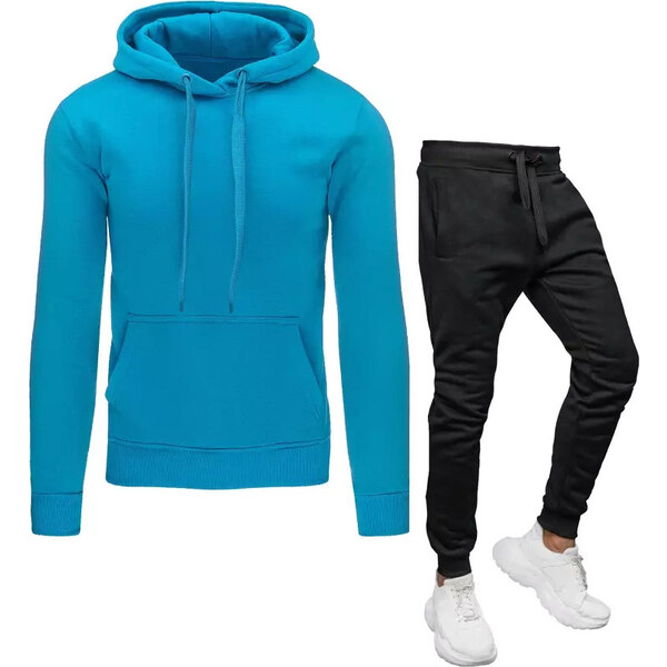 BASIC Svetlomodro-čierna pánska tepláková súprava AX0651z 41130700