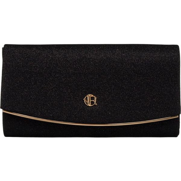 Rovicky čierna listová kabelka s trblietavou textúrou a odnímateľnou 57236439