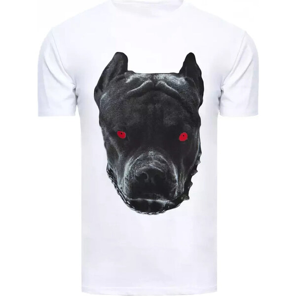 BASIC Biele tričko s potlačou Pitbull RX4939 34112502