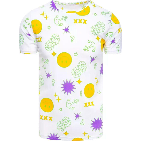 BASIC Biele tričko s námornou potlačou RX4993 34721311