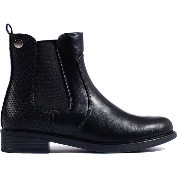 SHELOVET Čierne dámske členkové chelsea topánky MR-12B 66148636