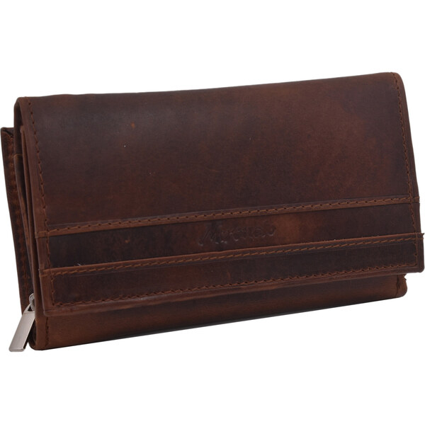 Dámska kožená peňaženka MERCUCIO tmavohnedá 4011866 59609316