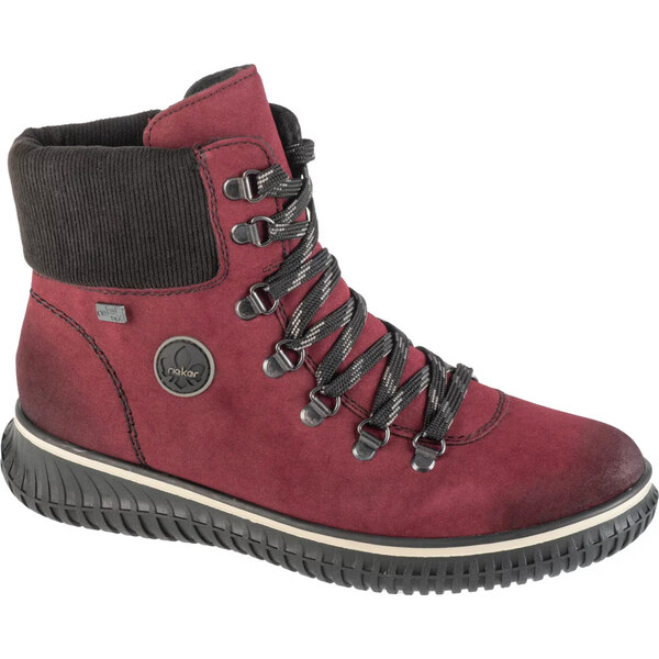 Vínové dámske členkové topánky Rieker Booties 74247-35 65150940