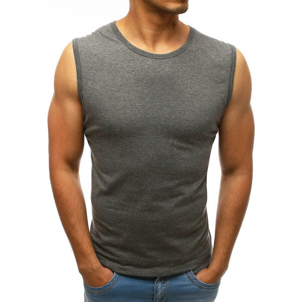 Dstreet Pánske antracitové tielko bez potlače (rx3511) 48982779