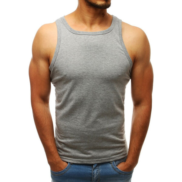 Dstreet Pánske tmavo-šedé tielko bez potlače (rx3587) 48982781