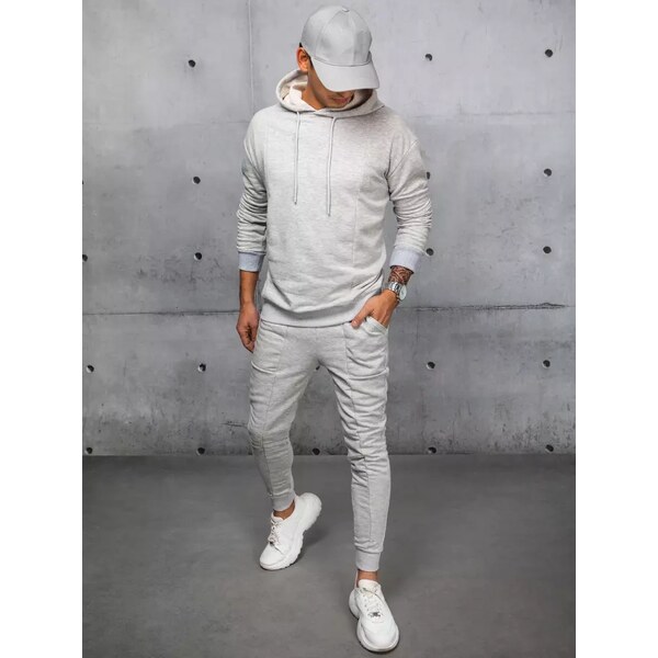 Dstreet Tepláková svetlo-sivá súprava 37089271