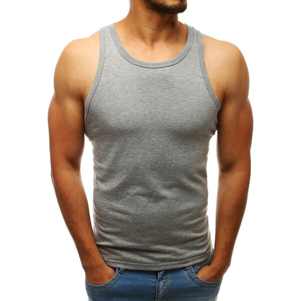 Dstreet Klasické šedé pánske tielko (rx3586) 56057204