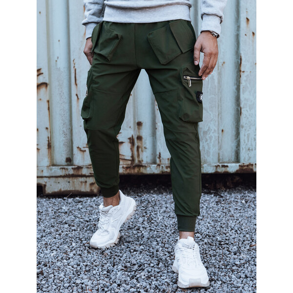 Pánske zelené cargo nohavice Dstreet UX4301 58178103