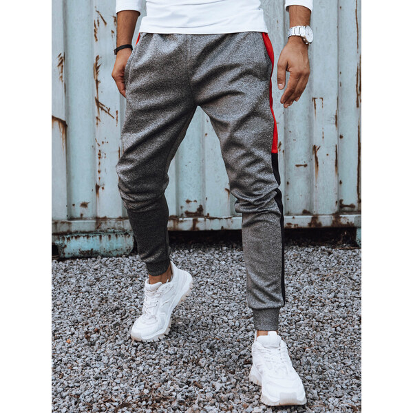 Pánske teplákové nohavice Tmavosivá farba DSTREET UX4127 58178142