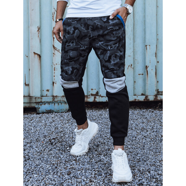 DStreet Pánske tepláky camo čierne 66320649