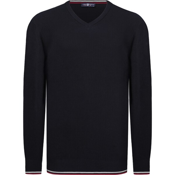 Jimmy Sanders Sveter námornícka modrá / karmínovo červená / biela 59644747