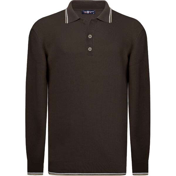 Jimmy Sanders Sveter hnedá / biela 59644997