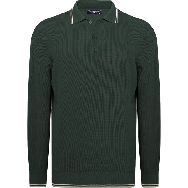 Jimmy Sanders Sveter tmavozelená / biela 59644996