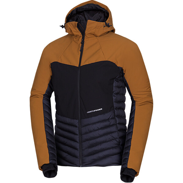 Northfinder Pánska turistická hybridná bunda s kapucňou WATSON čierna 59687742