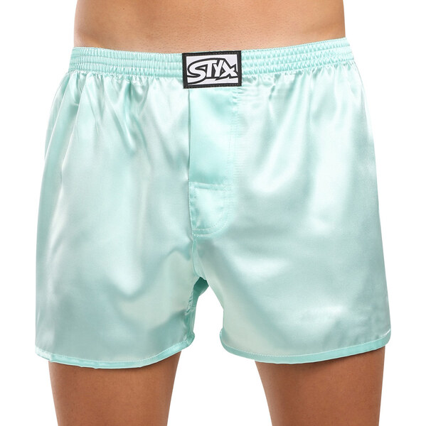 3PACK pánske trenky Styx klasická guma saténové viacfarebné (3C06372) 59680946