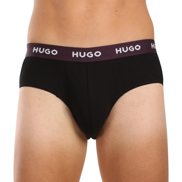 3PACK pánske slipy HUGO čierné (50517879 989) 59687361