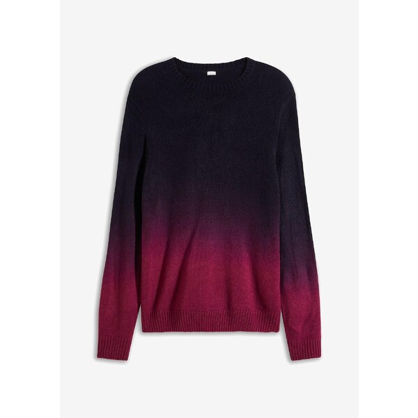 bonprix Jemne pletený pulóver s farebným prielivom, farba fialová 59688035