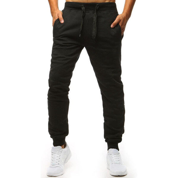 Pánske teplákové nohavice čierne Dstreet 64650946