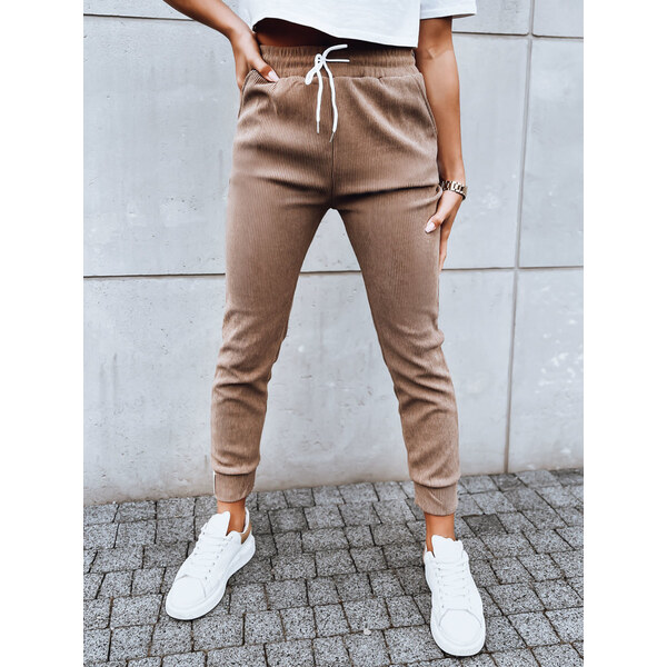 Dámske teplákové nohavice LUNASLEEP Farba camelová DSTREET 50521459