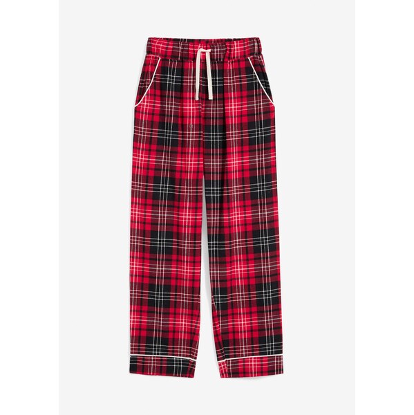 bonprix Detské pyžamové nohavice z flanelu, farba červená 59720349