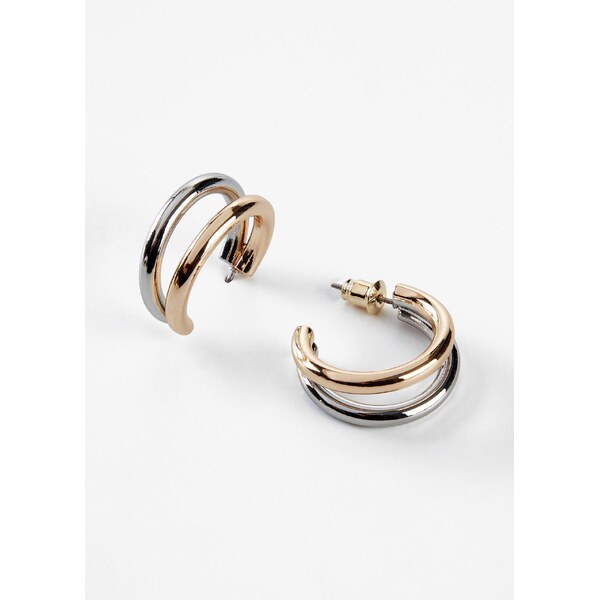 bonprix Náušnice kruhy, z mosadze, farba strieborná 59720388