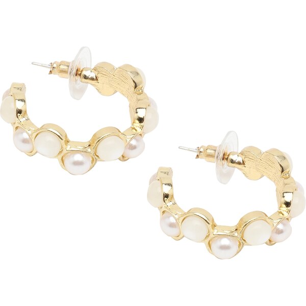 SOHI Náušnice Candy zlatá / perlovo biela 63146311