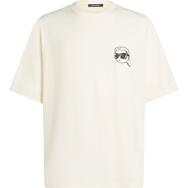 Karl Lagerfeld Tričko IKON krémová / čierna 59703033