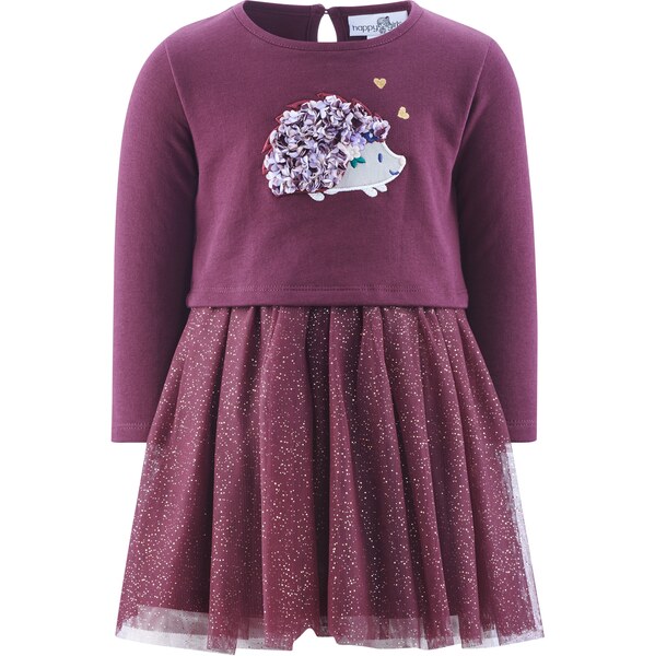 happy girls Šaty orgovánová / farba lesného ovocia / strieborná / 60868322