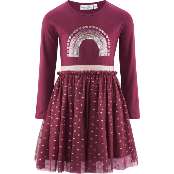 happy girls Šaty farba lesného ovocia / ružová / eozín / strieborná 60868332