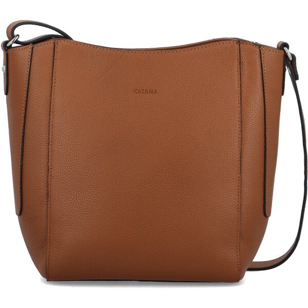 Dámska kožená kabelka cez rameno hnedá - Katana Selwa hnedá 59775256