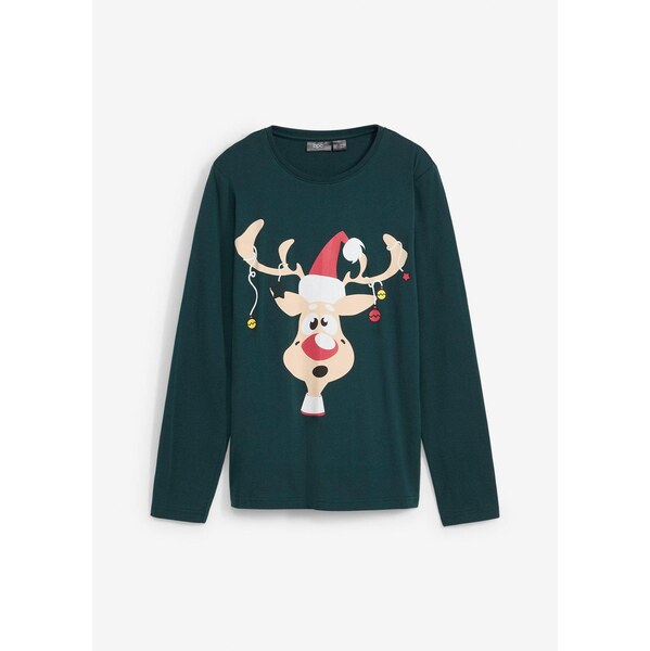 bonprix Chlapčenské tričko s dlhým rukávom z bio bavlny, farba zelená 59720177