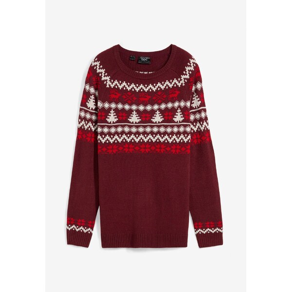 bonprix Detský nórsky pulóver, farba červená 59720298