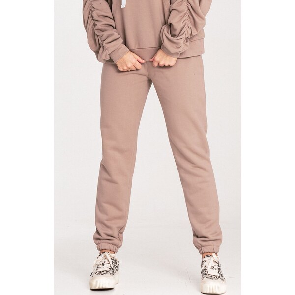 FIGL Béžové bavlnené športové tepláky M1056 Beige 59720482