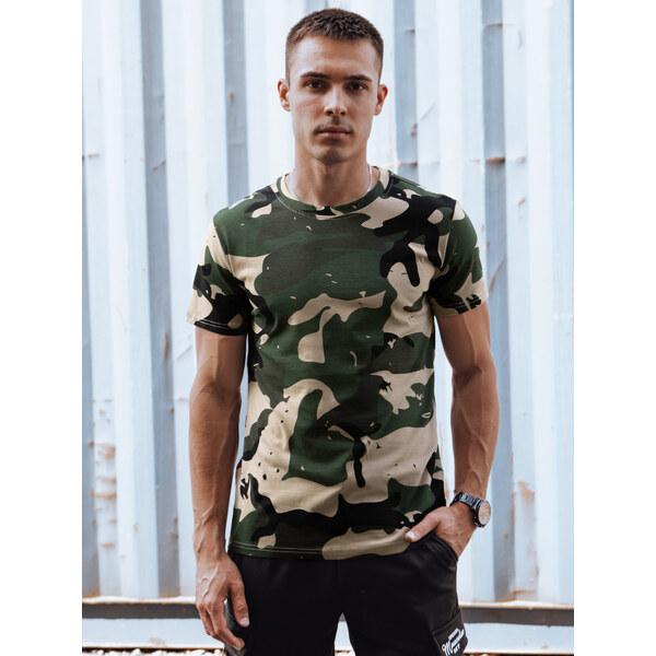 Pánska camo košeľa Farba Khaki DSTREET RX5599 65828163