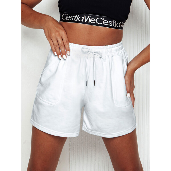 DStreet Dámske dresové šortky PELLA biele 57711218