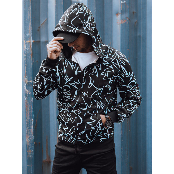 Pánska mikina na zips s kapucňou, čierna Dstreet BX5810,skl.3 66897859