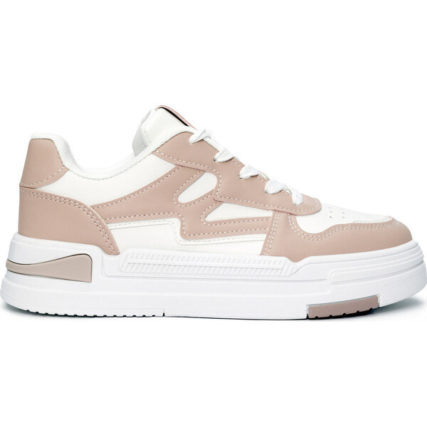 SHELOVET Bielo-púdrové sneakersy dámske na platforme C2156P 66148630