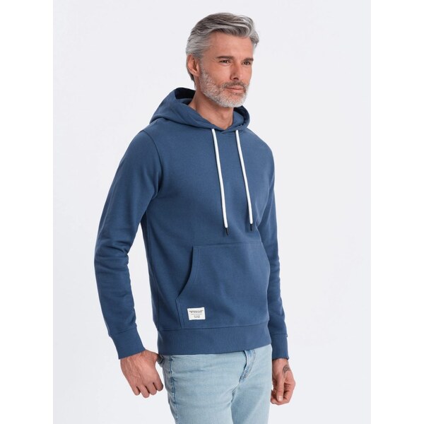 Ombre Clothing Nadčasová tmavo modrá mikina V4 SSBN-0177 52406414