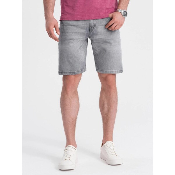 Ombre Clothing Základné šedé rifľové kraťasy V2 SRDS-0145 52905759