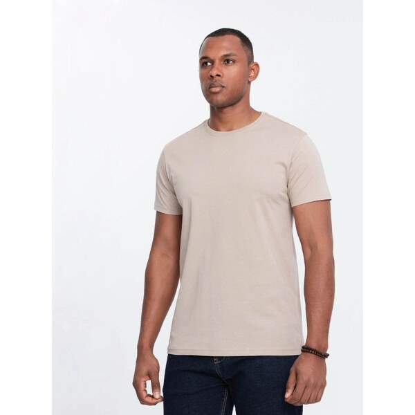 Ombre Clothing Pieskové bavlnené tričko V11 TSBS-0146 54282723