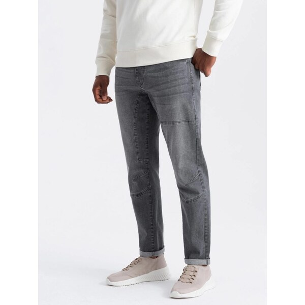 Ombre Clothing Trendy grafitové pánske rifle V2 PADP-0161 58251326