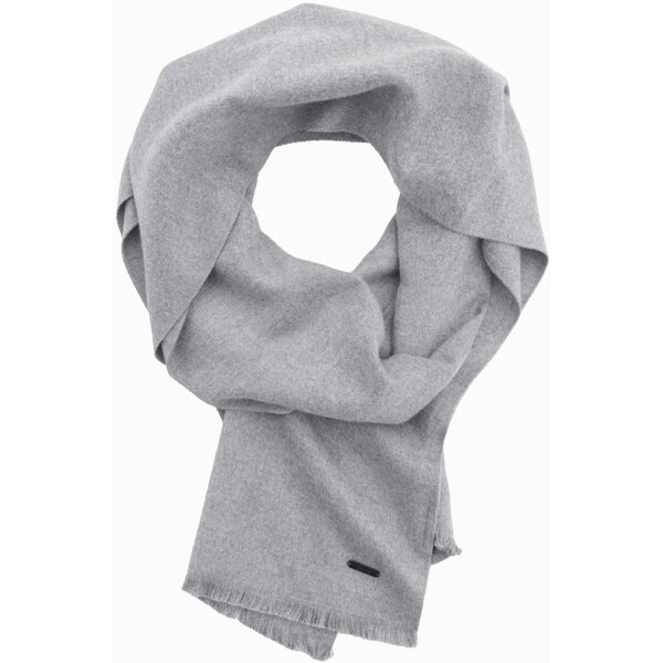 Ombre Clothing Atraktívny pánsky šedý šál V3 ACSF-0116 58263627