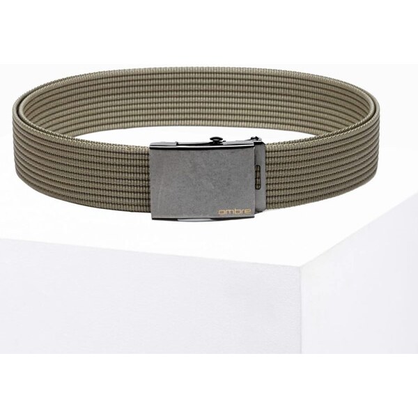 Ombre Clothing Látkový opasok v khaki farbe A376 47436326