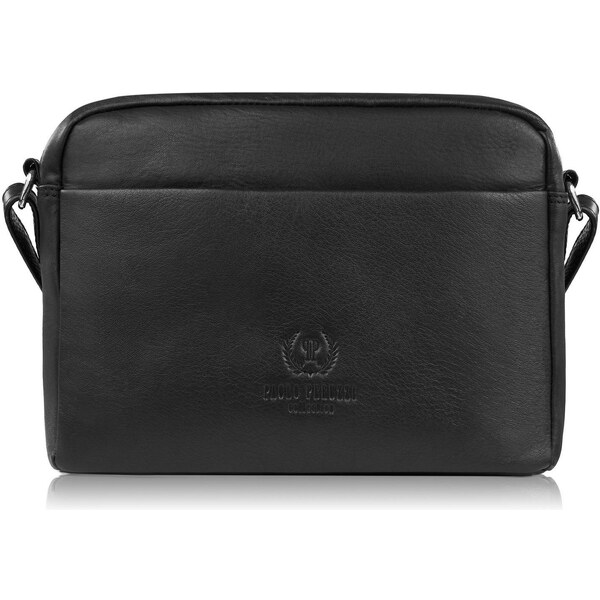 Paolo Peruzzi Dámska kožená taška cez rameno so strieborným kovaním SI 59761335