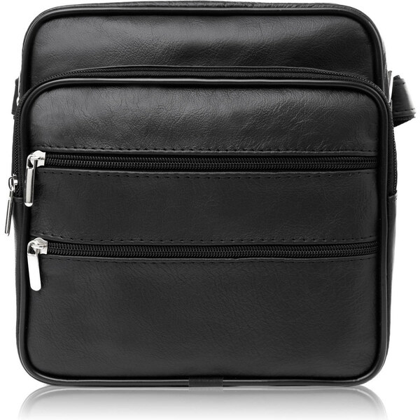 Abruzzo Pánska kožená taška cez rameno urban ABR-19 | čierna ABR-19 59761325