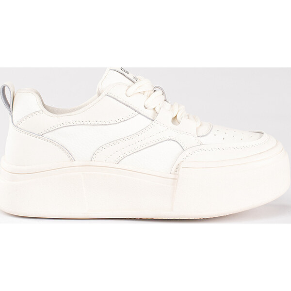 SHELOVET Smotanové dámske tenisky na vysokej podrážke GD-XF-129W 66148767