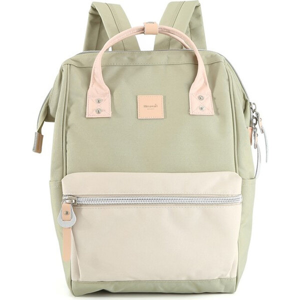 BASIC Svetlý béžovo-khaki priestranný batoh na notebook Himawari s USB 57113235